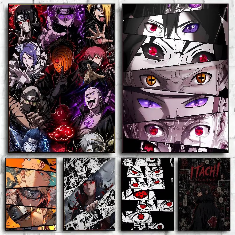 Photo Mosaic Print - Diamond Painting Ltachi Kakashi Madar Sasuke