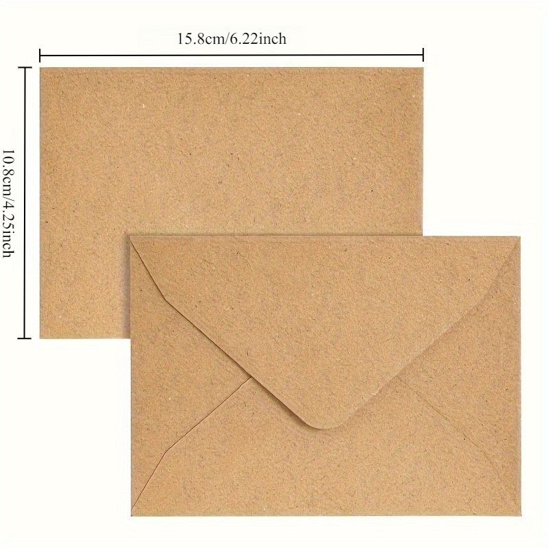 50/100pcs Kraft Paper Envelope - đánh giá và giá Wax Seal Letter Kit