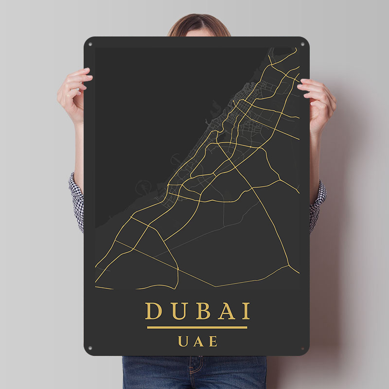 Dubai UAE Map Art Printed Post - đánh giá và giá Custom Map Poster