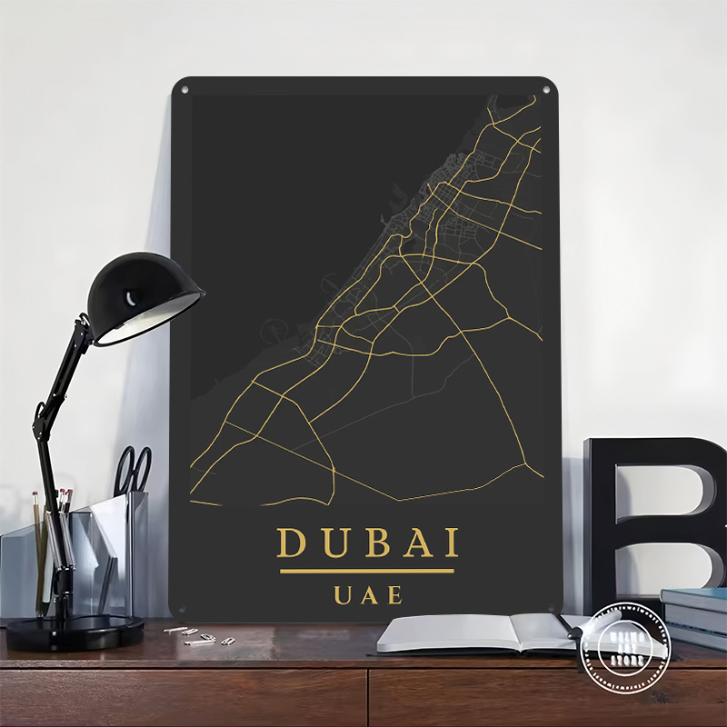 Dubai UAE Map Art Printed Post - đánh giá và giá Custom Map Poster