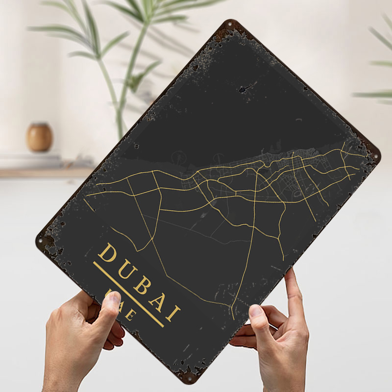 Dubai UAE Map Art Printed Post - đánh giá và giá Custom Map Poster