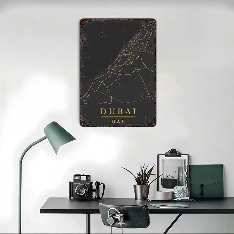 Dubai UAE Map Art Printed Post - đánh giá và giá Custom Map Poster