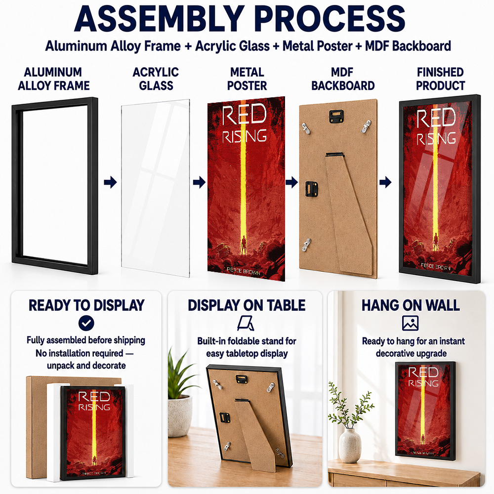 Red Rising Book Cover Framed A - đánh giá và giá Custom Photo Book