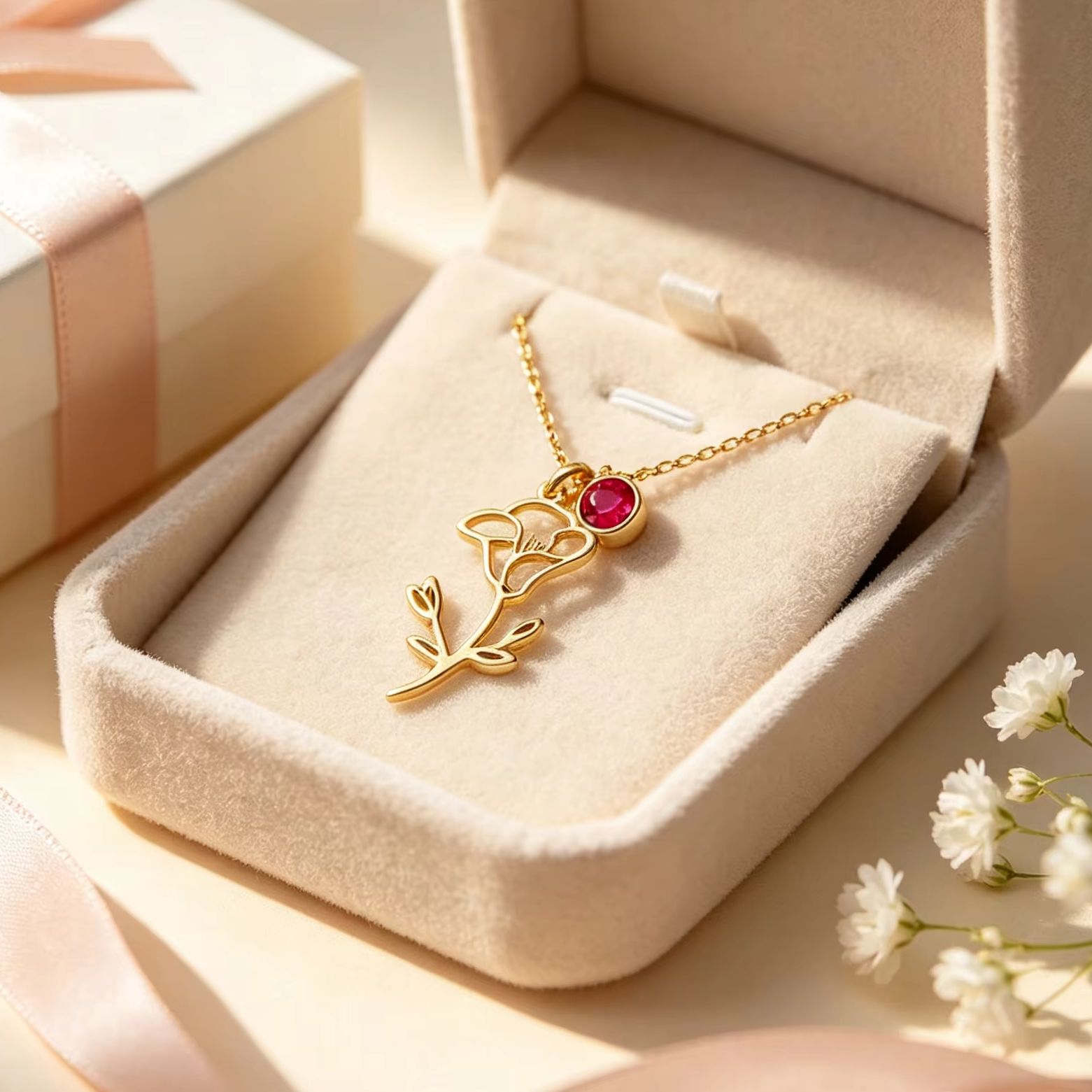 Customized Birth Moon Flower S - đánh giá và giá Birth Flower Necklace