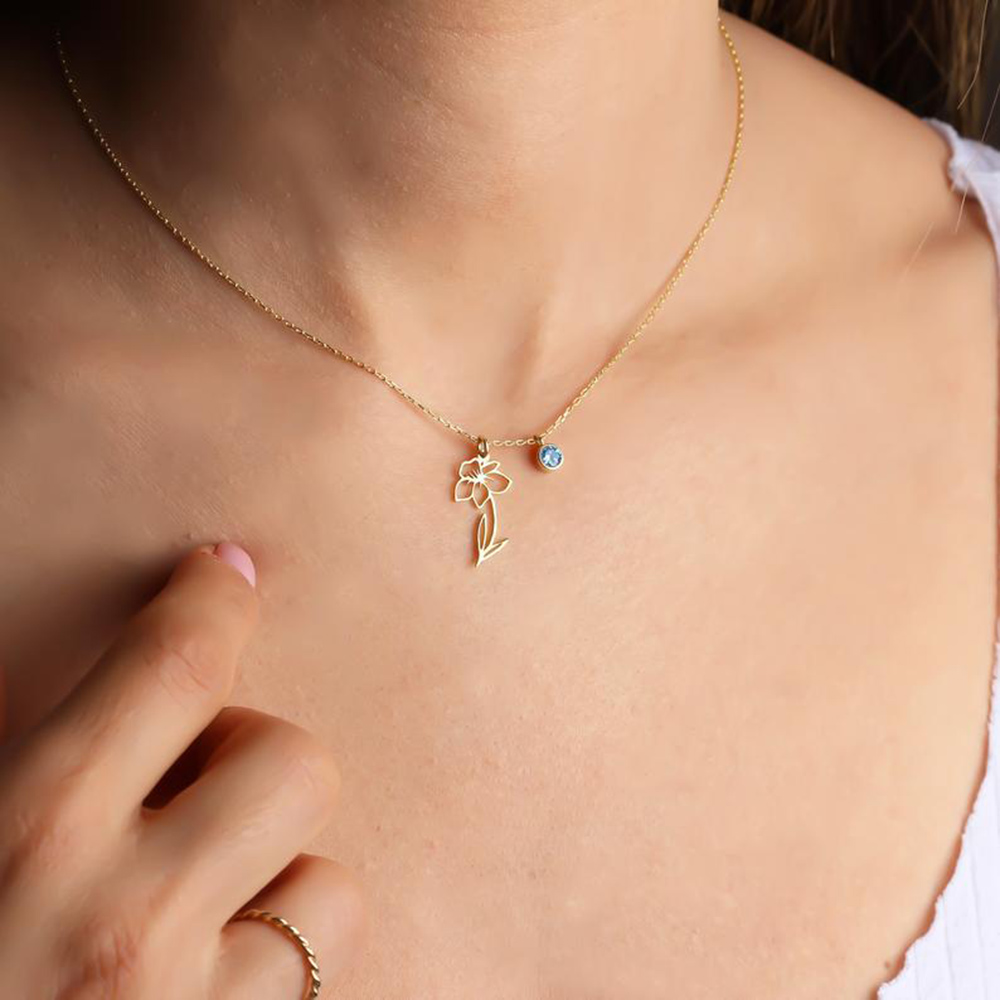 Customized Birth Moon Flower S - đánh giá và giá Birth Flower Necklace
